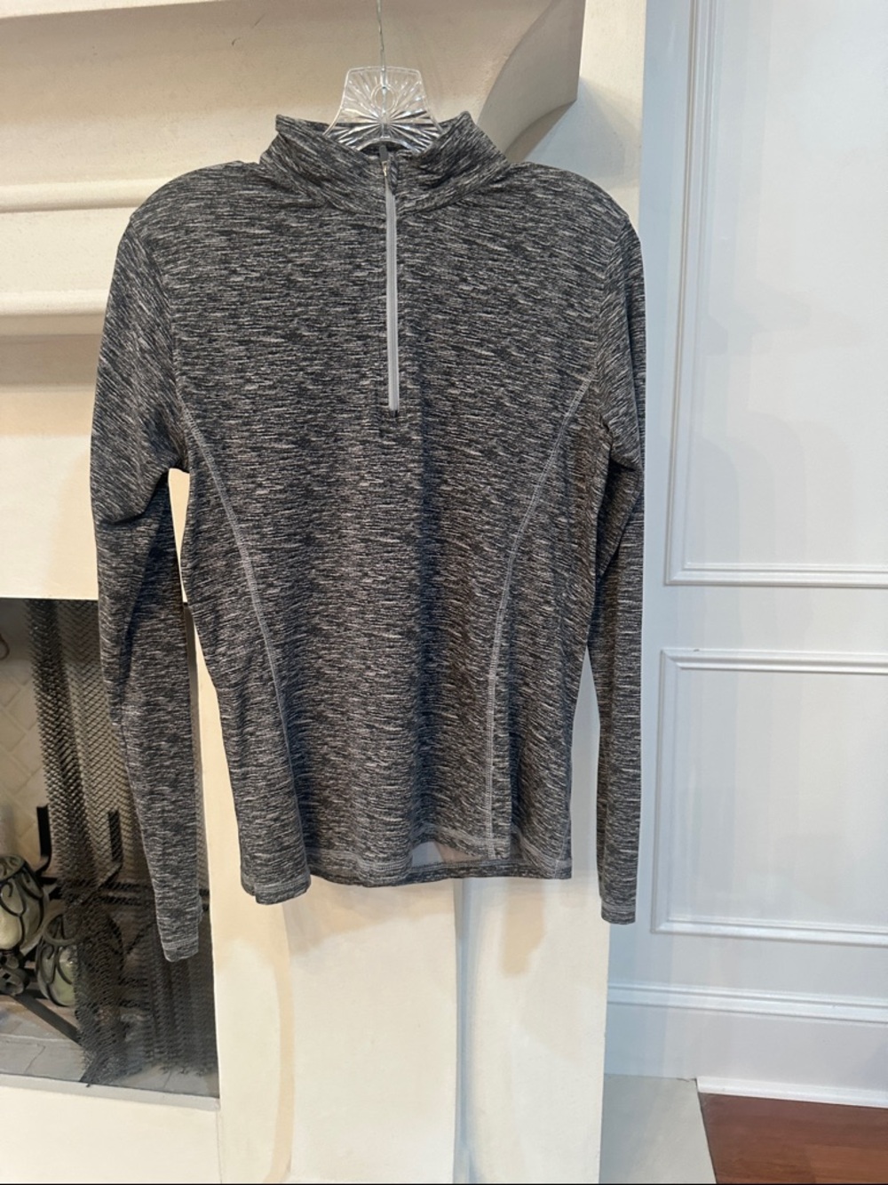 Women's Heather Gray Quarter-Zip Performance Top